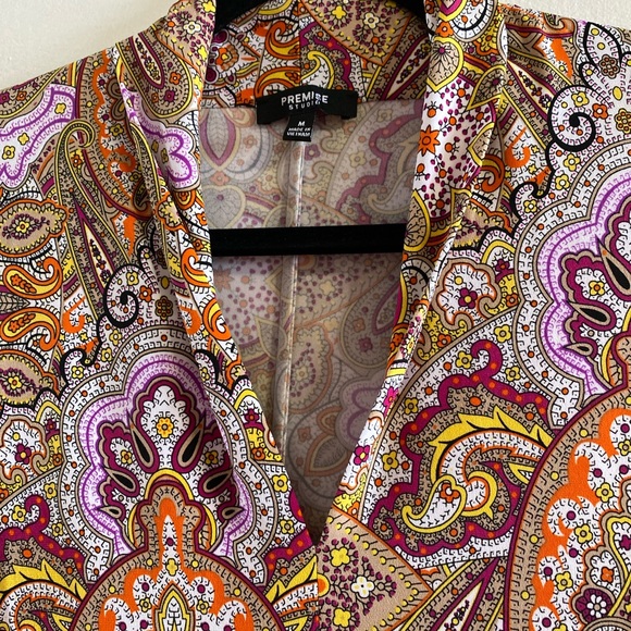 Gorgeous bright print sleeveless summer top, Med - Picture 2 of 5